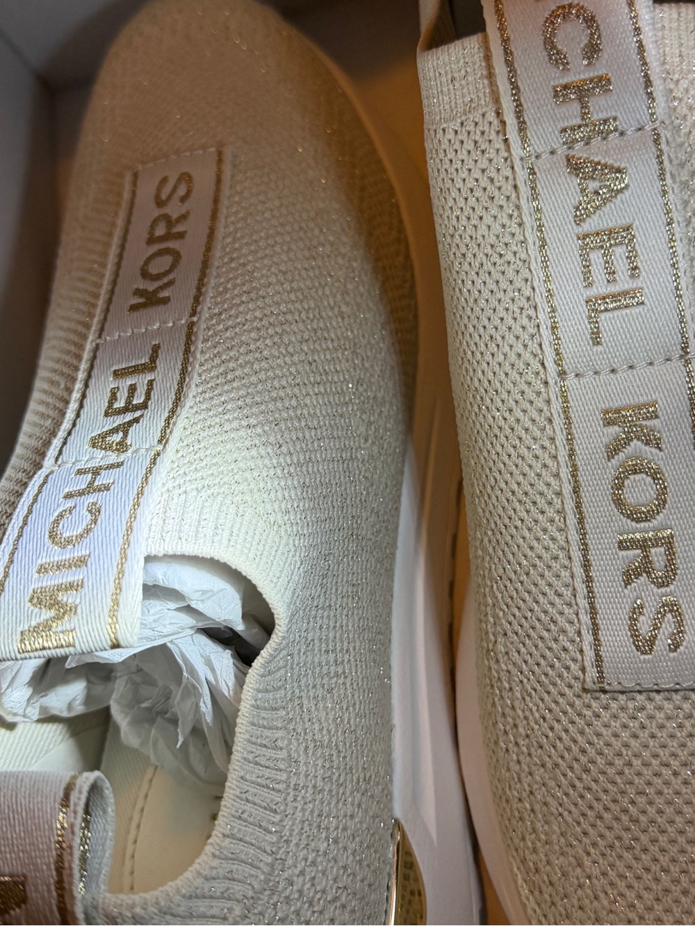 Michael by Michael Kors Bodie Metallic Mesh Slip-On Sneaker - Picture 12 of 13